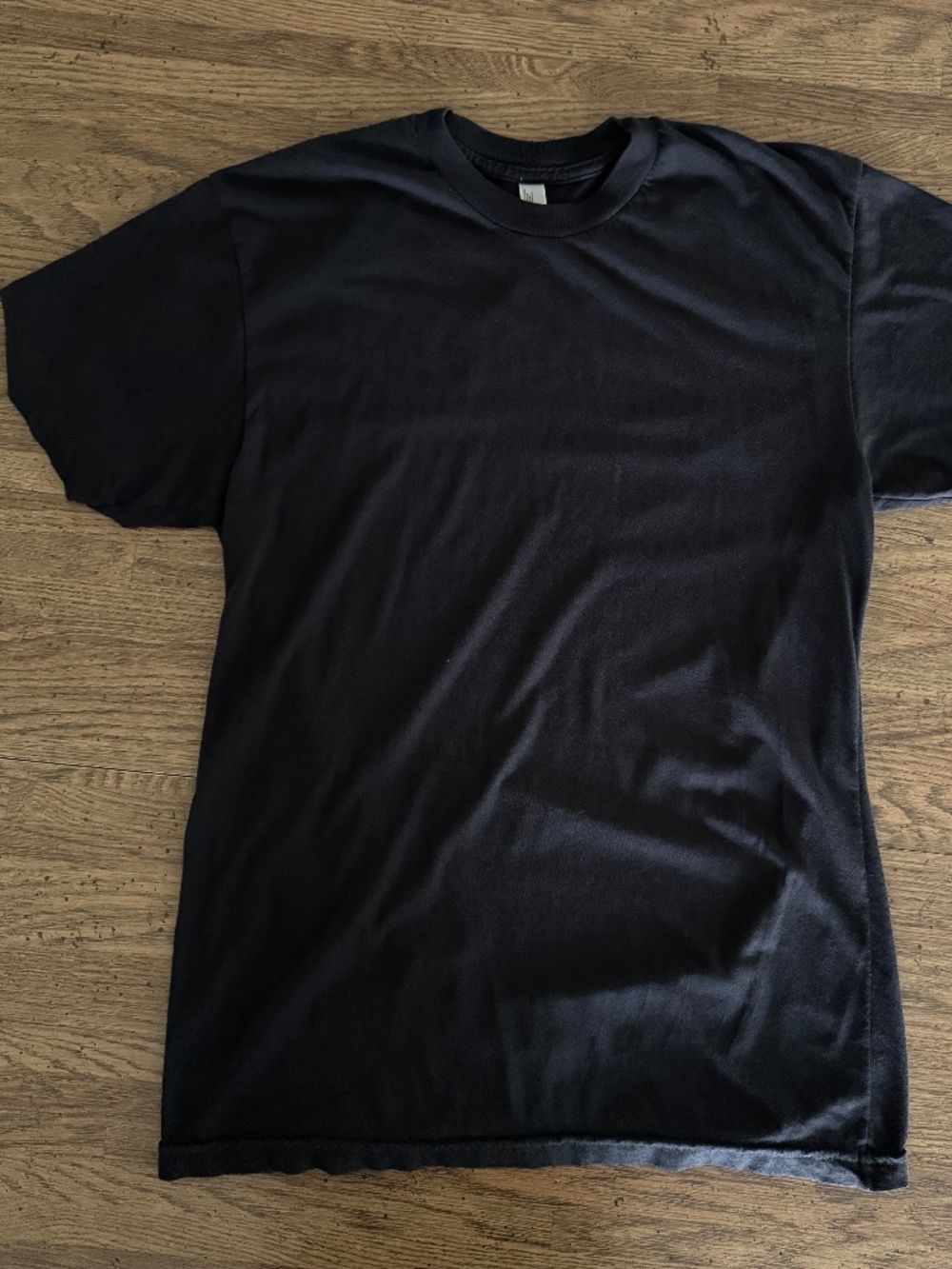 American Apparel The 50/50 T-shirt Men M Cotton Poly Black Single Stitch
